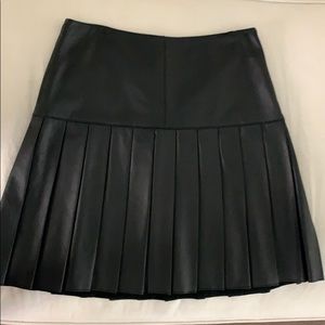 Black leather skirt